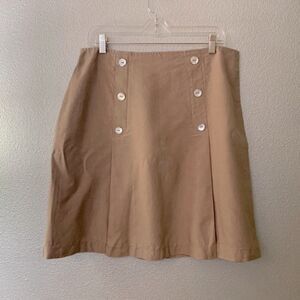 GODDESS Gear Elegant Tan A-Line Skirt Women’s Sz L